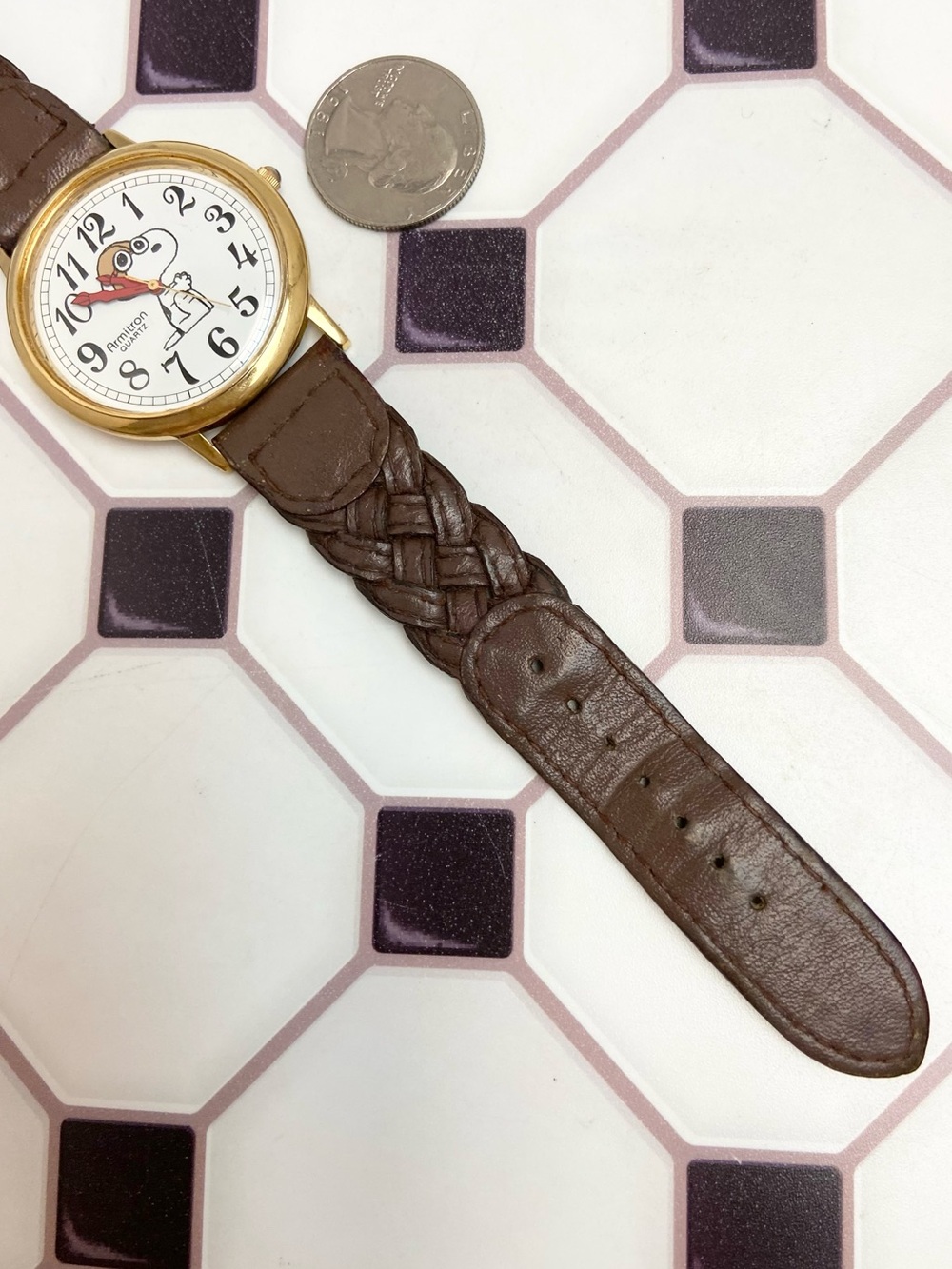 RARE Vintage Peanuts x Armitron Snoopy Red Baron The Flying Ace Unisex Watch - Picture 14 of 16